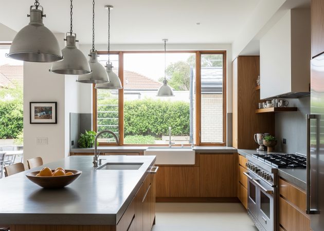 Entertainer’s kitchen with modern finishes