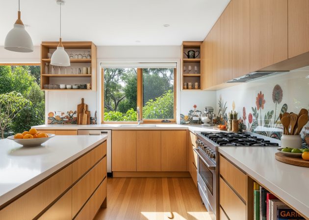 Modern kitchen used for daily family meals